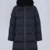Belle Dune Long Shearling Trim Puffer
