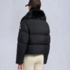 Belle Dune Short Shearling Trim Puffer
