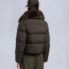 Belle Dune Short Shearling Trim Puffer