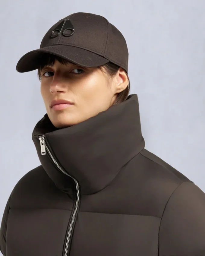 Belle Dune Short Shearling Trim Puffer