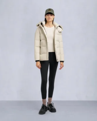 Cloud Shearling Trim 3Q Jacket