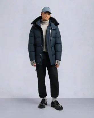 Cloud Shearling Trim 3Q Jacket