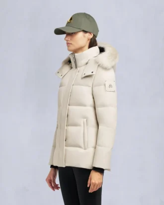Cloud Shearling Trim 3Q Jacket