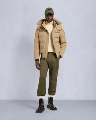 Cloud Shearling Trim Bomber Jacket