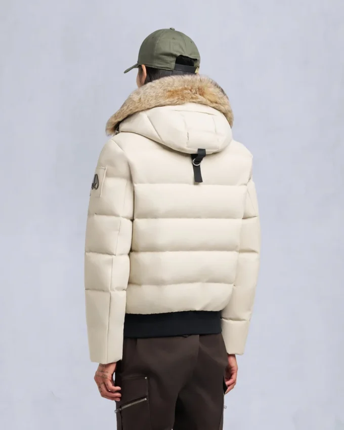 Cloud Shearling Trim Bomber Jacket