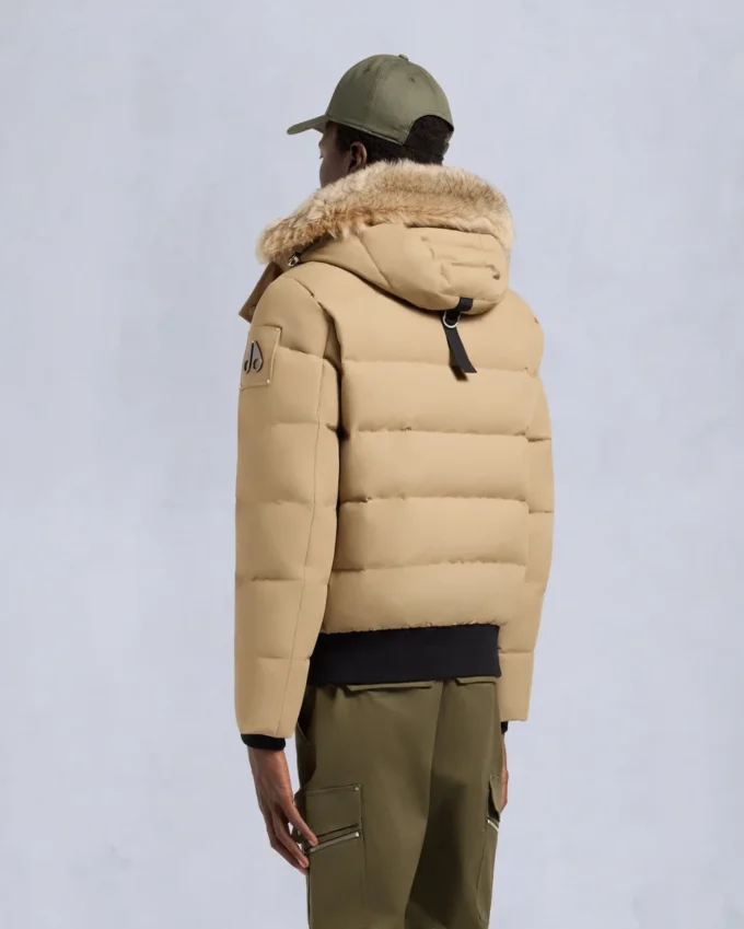 Cloud Shearling Trim Bomber Jacket