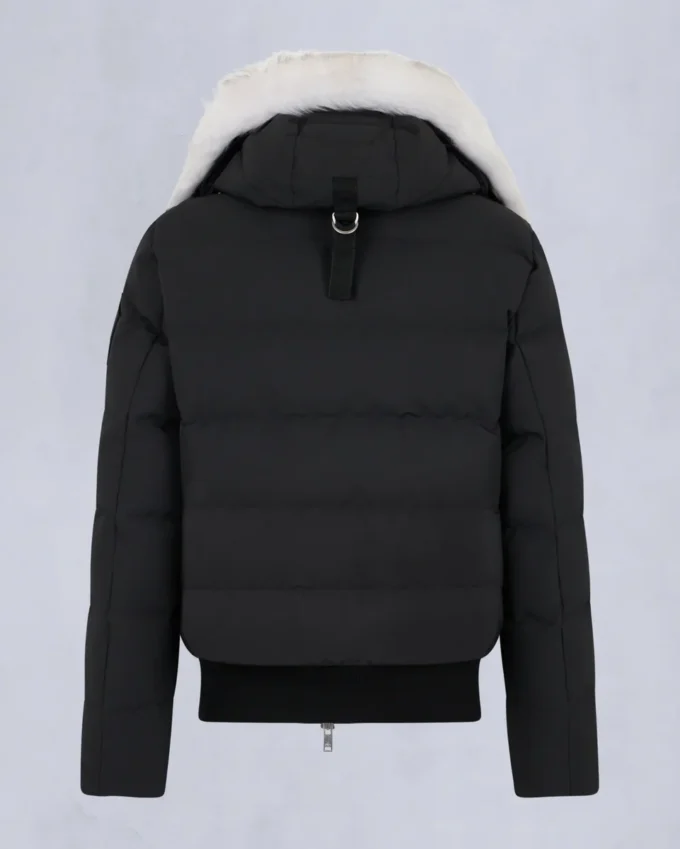 Cloud Shearling Trim Bomber Jacket