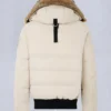 Cloud Shearling Trim Bomber Jacket
