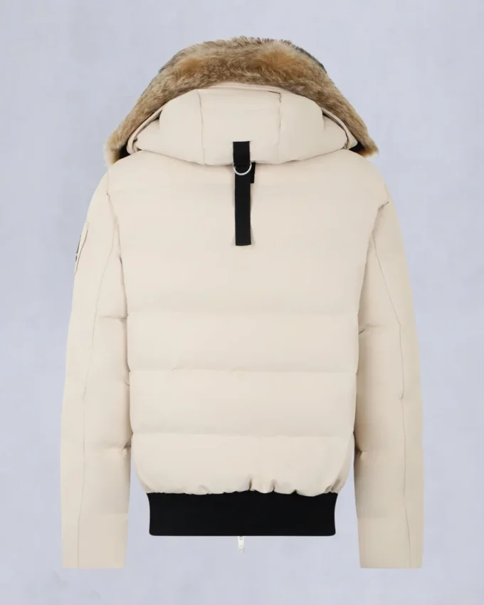 Cloud Shearling Trim Bomber Jacket