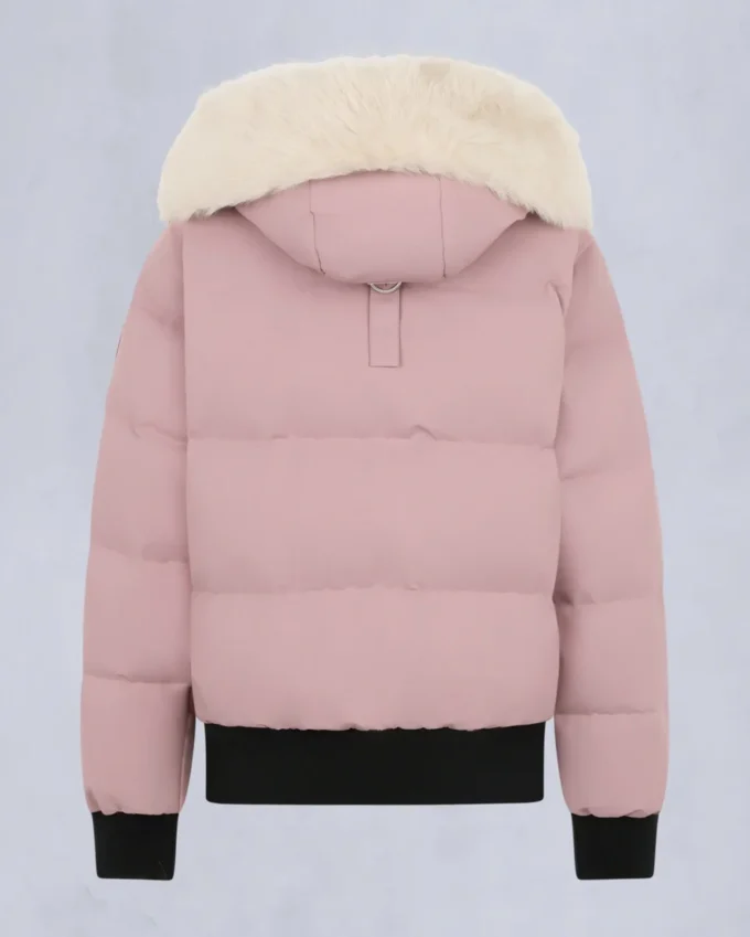 Cloud Shearling Trim Bomber Jacket
