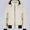 Cloud Shearling Trim Bomber Jacket