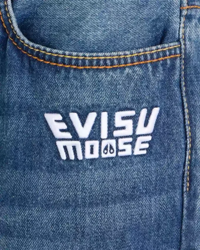 Evisu X Moose Straight Leg Jeans