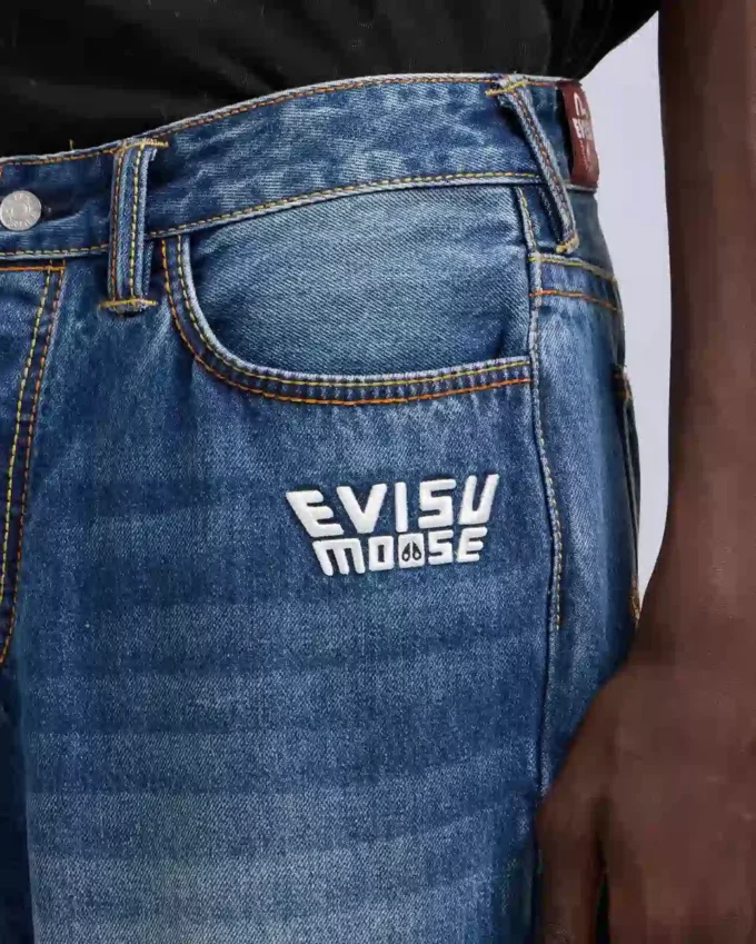 Evisu X Moose Straight Leg Jeans