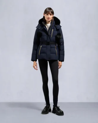 Gold Series Nyluxe Cambria Shearling Trim Jacket