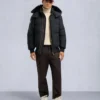 Gold Series Nyluxe Stagg Shearling Trim Bomber