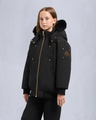 Kids Unisex Original Gold Series Shearling Trim Bomber Jacket