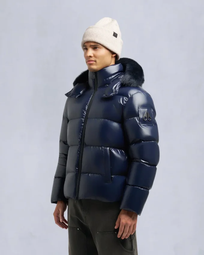 Kings Puffer Shearling Trim Jacket