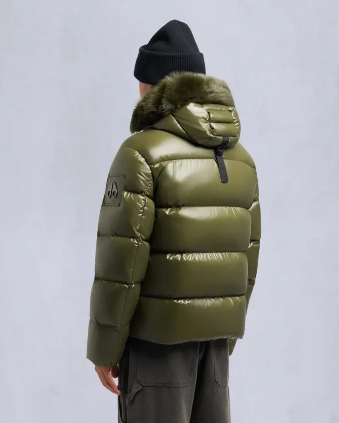 Kings Puffer Shearling Trim Jacket