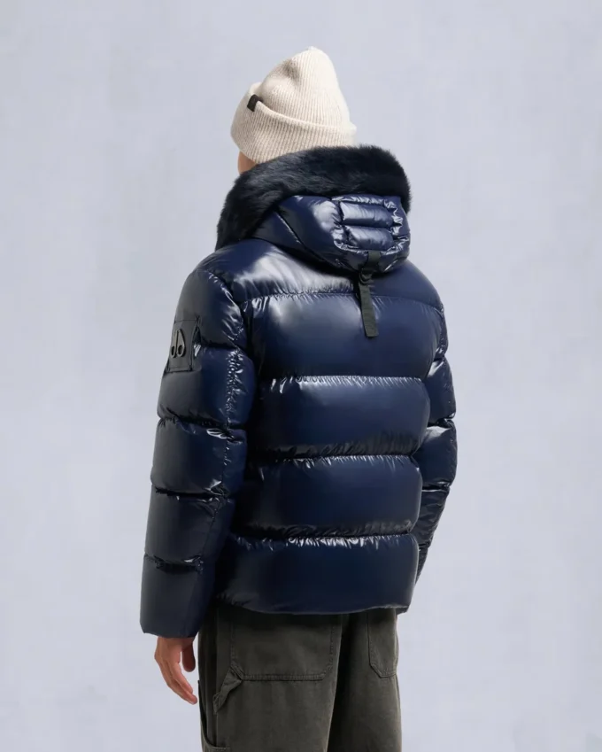 Kings Puffer Shearling Trim Jacket