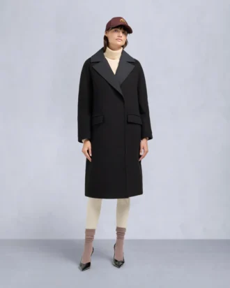 Lafleur Wool Long Wrap Coat