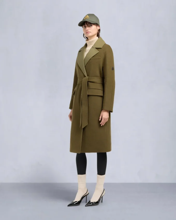 Lafleur Wool Long Wrap Coat