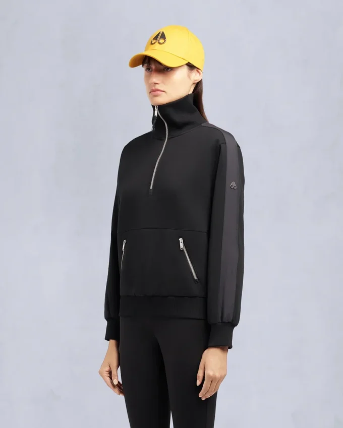 Mix Media Quarter Zip Sweater