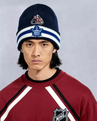 Nhl X Moose Knuckles Maple Leafs Beanie