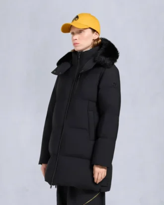 Nyluxe Chelia Shearling Trim 3Q Jacket