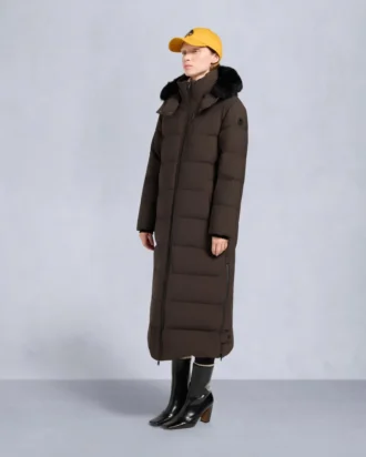 Nyluxe Chelia Shearling Trim Parka