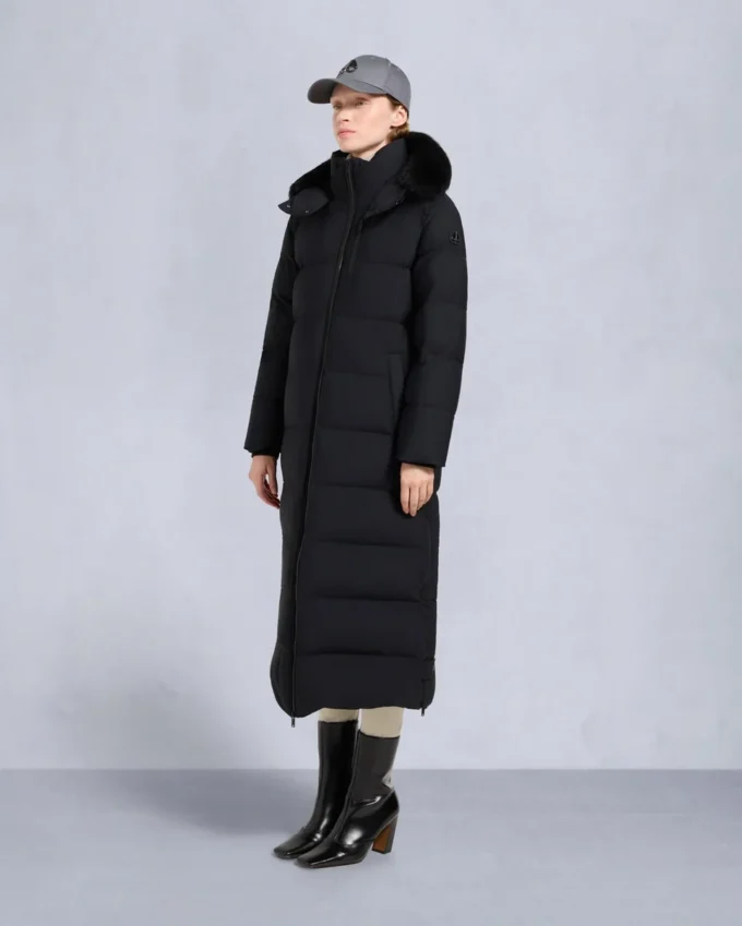 Nyluxe Chelia Shearling Trim Parka