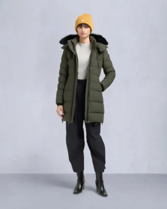 Nyluxe Watershed Shearling Trim Parka