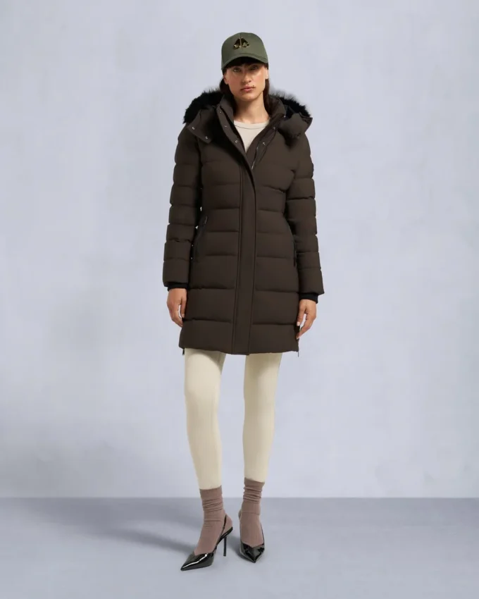 Nyluxe Watershed Shearling Trim Parka