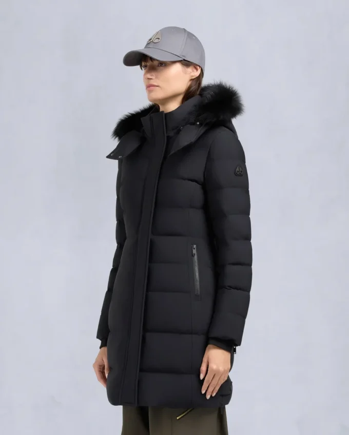 Nyluxe Watershed Shearling Trim Parka