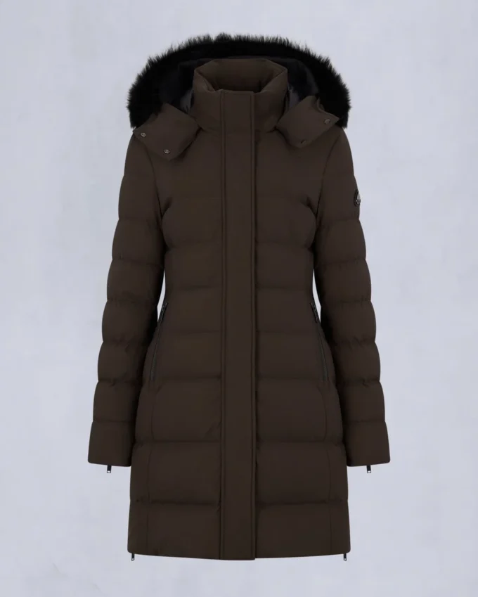 Nyluxe Watershed Shearling Trim Parka