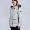 Onyx Anguille Shearling Trim Jacket