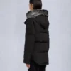 Onyx Anguille Shearling Trim Jacket