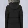 Onyx Anguille Shearling Trim Jacket