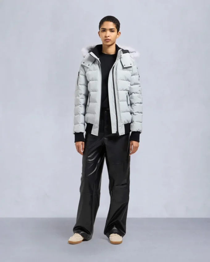 Onyx Ladriere Shearling Bomber Jacket
