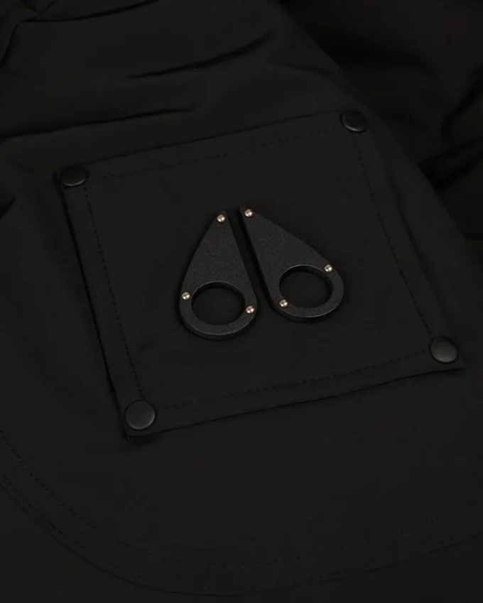 Onyx Round Island Shearling Trim Jacket