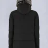 Onyx Round Island Shearling Trim Jacket