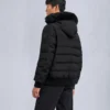 Onyx Scotchtown Shearling Trim Bomber Jacket