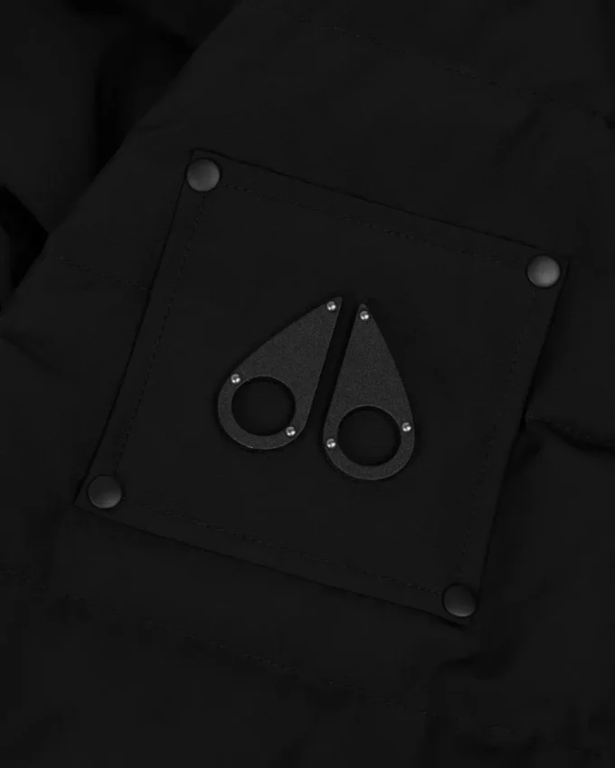 Onyx Scotchtown Shearling Trim Bomber Jacket