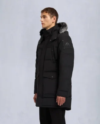 Onyx Shearling Trim Big Ridge Parka