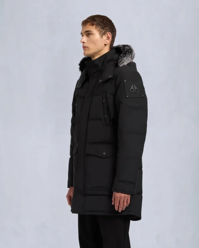 Onyx Shearling Trim Big Ridge Parka