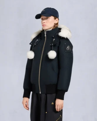 Original Debbie Shearling Trim Bomber Jacket