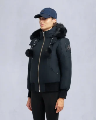 Original Debbie Shearling Trim Bomber Jacket