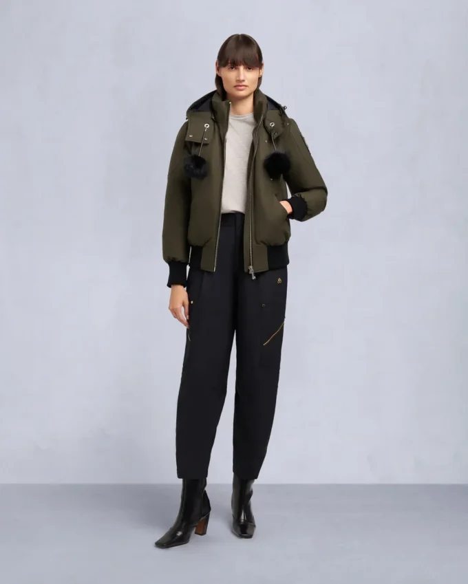 Original Debbie Shearling Trim Bomber Jacket