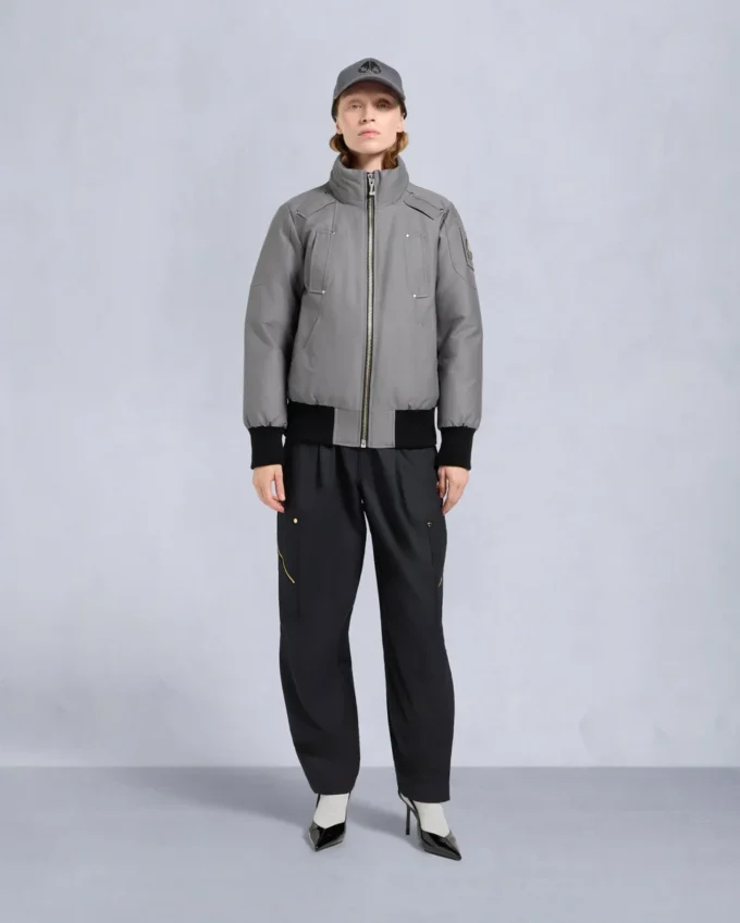 Original Debbie Shearling Trim Bomber Jacket