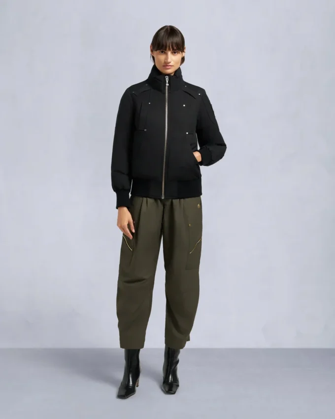 Original Debbie Shearling Trim Bomber Jacket