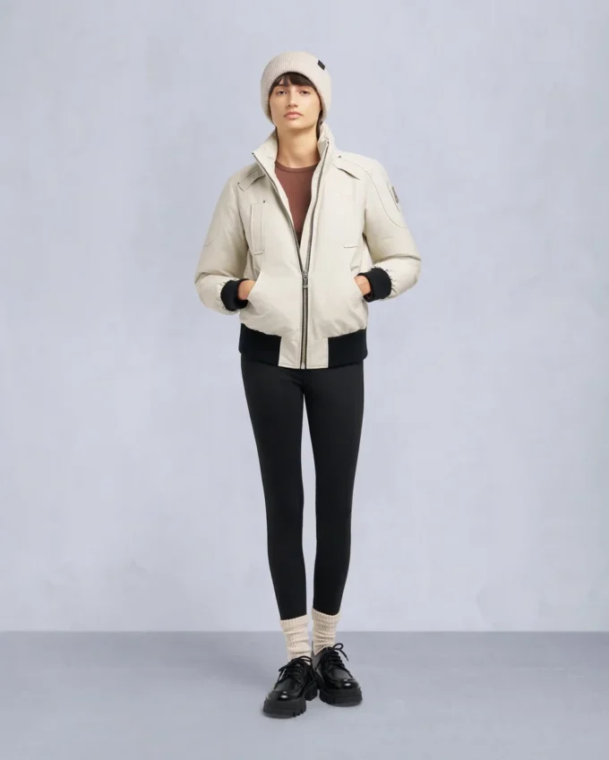 Original Debbie Shearling Trim Bomber Jacket